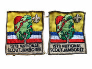 Lot of 2 Vintage Boy Scouts BSA 1973 National Scout Jamboree Pocket Patch 2.5" 1