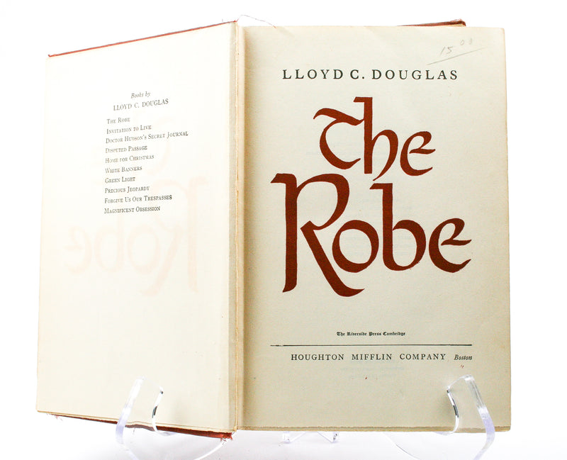 Vintage: The Robe - Lloyd C. Douglas, 1943, 8th Impression