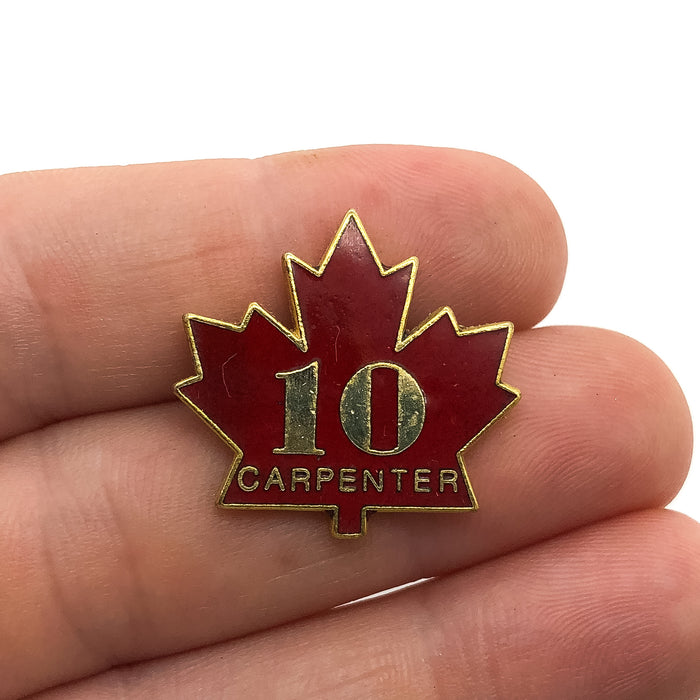 UBC United Brotherhood of Carpenter's Lapel Pin Local 10 Chicago IL Leaf Outline 2