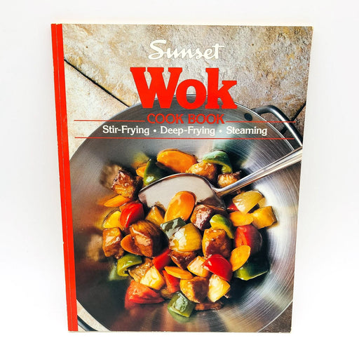 Wok Cook Book Paperback Sunset 1989 Stir Deep Frying Steaming Asian 1st Edition 1