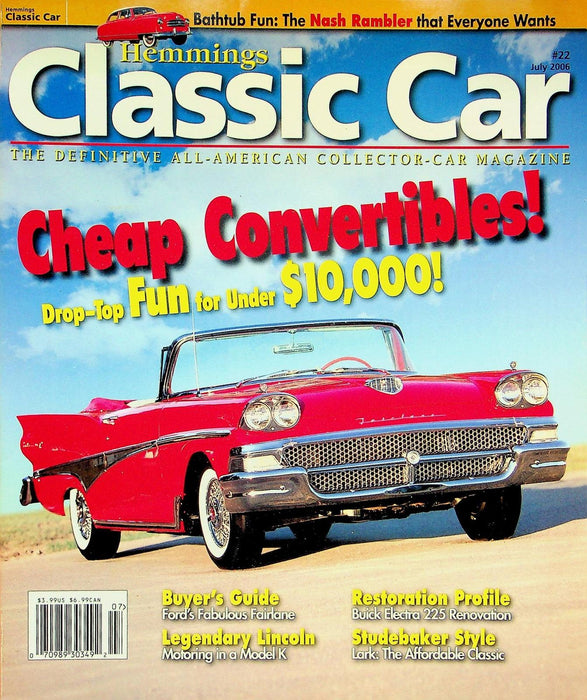 Hemmings Classic Car Magazine July 2006 Vol 2 # 10 Cheap Convertibles