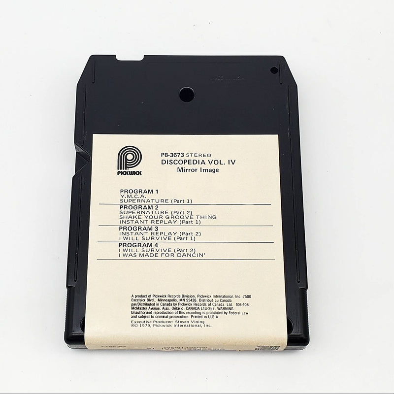 Mirror Image Discopedia Vol. 4 8-Track Tape Album Pickwick 1979 P8-3673