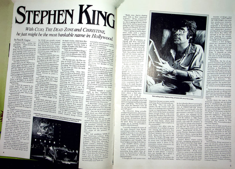 Cinefantastique Magazine Dec-Jan 1983-1984 The Dead Zone David Cronenbergs Cujo
