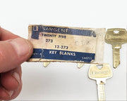 5x Sargent 12-273 Key Blanks Stamped CDM Tarnished Scarce NOS 4