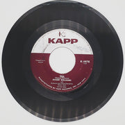 Roger Williams Big Town Record 45 RPM Single K-197X Kapp Records 1957 1