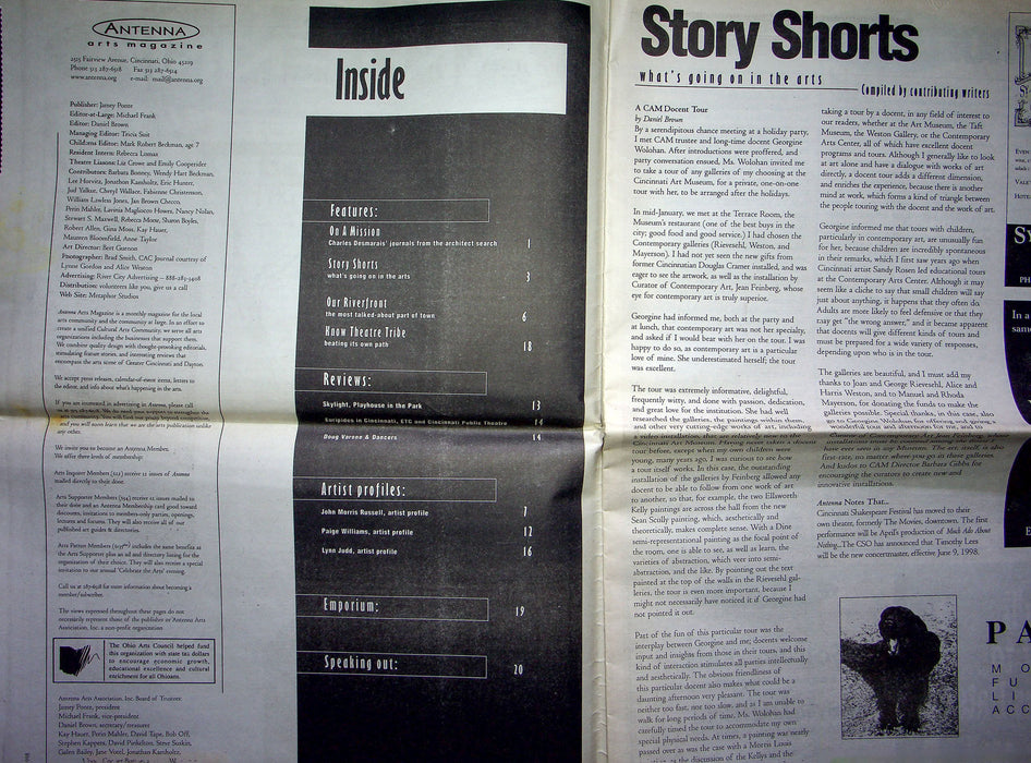 Antenna Magazine March 1998 Our Riverfront Cleveland Ohio River Development