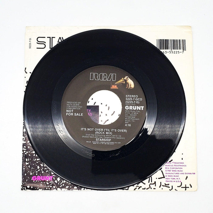 Starship It's Not Over 'Til It's Over 45 RPM Single Record Grunt 1987 PROMO 4