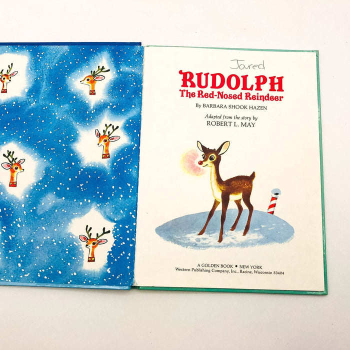 Rudolph The Red Nosed Reindeer HC Richard Scarry 1985 Christmas Golden Books 6