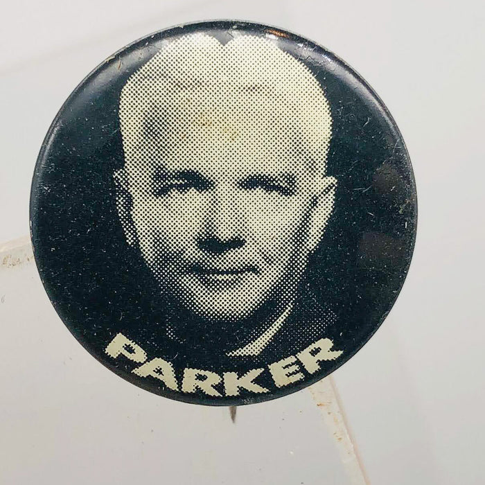 Parker Political Campaign Button Pin .875" Lithographers Union Label Vintage 7