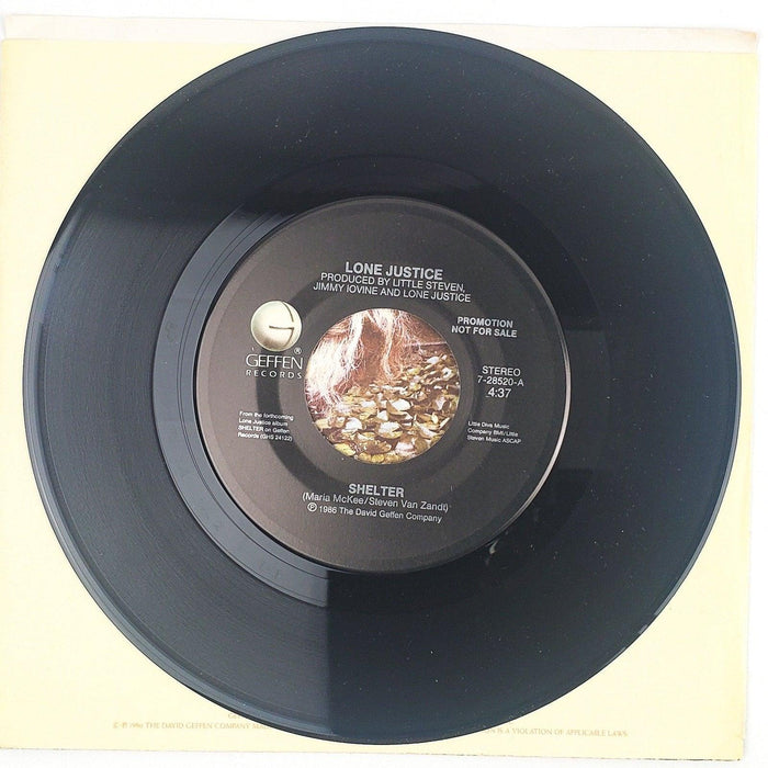 Lone Justice Shelter Record 45 RPM Single 7-28520 Geffen 1986 Promo 3