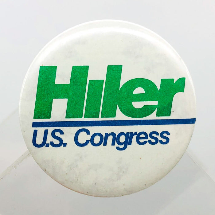 John Hiler US Congress Button 1.5" Pinback Political Candidate Campaign Vintage