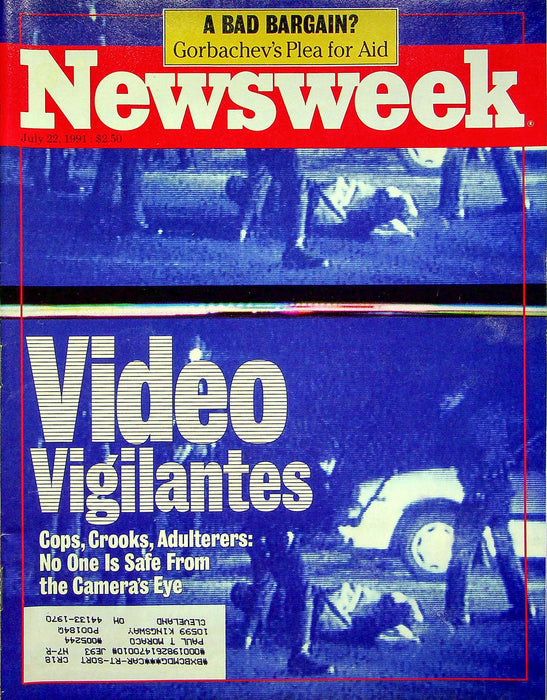 Newsweek Magazine July 22 1991 Video Vigilantes VHS Camcorders Violent Crimes