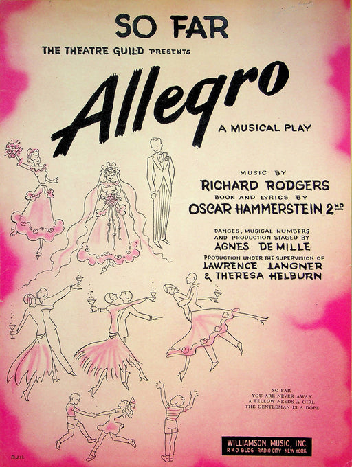 Allegro Musical Play Sheet Music Rodgers Hammerstein 2nd Piano Vocal 1947 Song 1