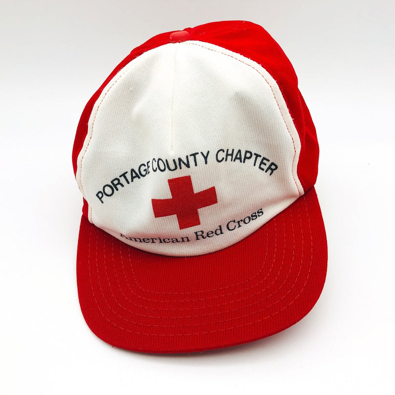 Vintage American Red Cross ARC Trucker Hat Cap Snapback Portage County Ohio 2 3