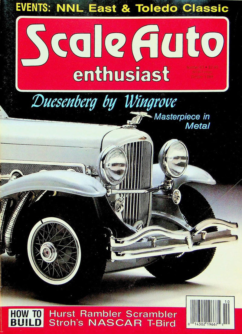 Scale Auto Enthusiast Magazine October 1989 Vol 11 # 3 Duesenberg by Wingrove