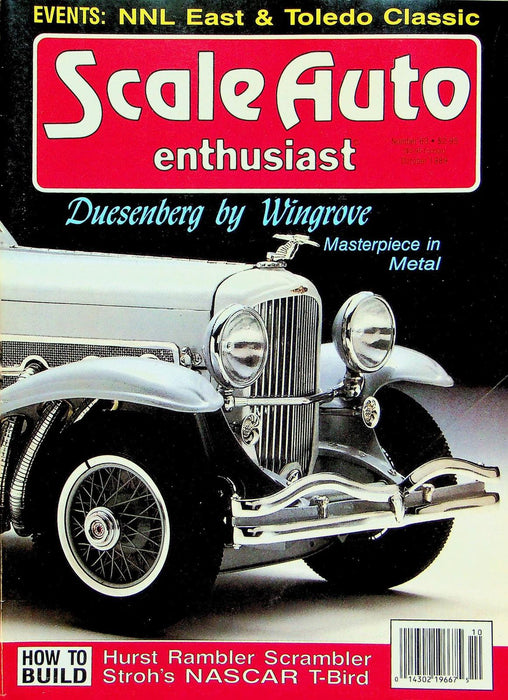 Scale Auto Enthusiast Magazine October 1989 Vol 11 # 3 Duesenberg by Wingrove