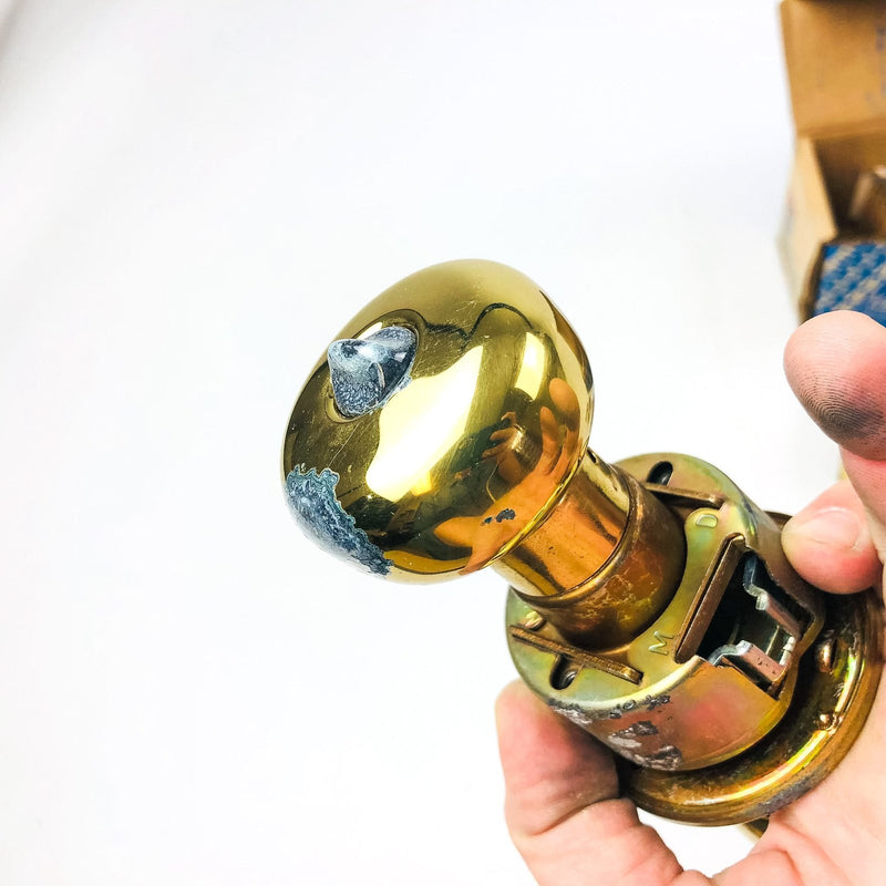 Yale Entry Door Knob Lockset LF5237 Litchfield 380AN US03 Bright Brass KA2 Damag 7