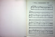 Tony Domain Sheet Music I Will Remember You 1953 Bob O'Brien Signed Piano Vocal 2