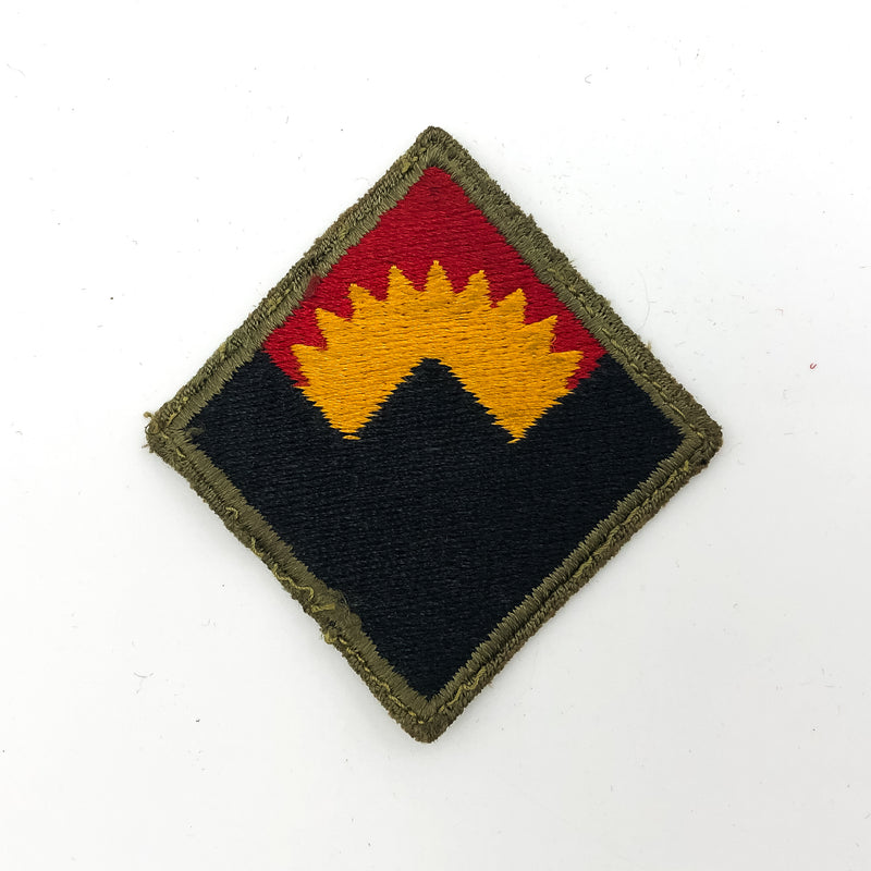 US Army Western Defense Command Patch WW2 Vintage White Back W Sun Insignia 5