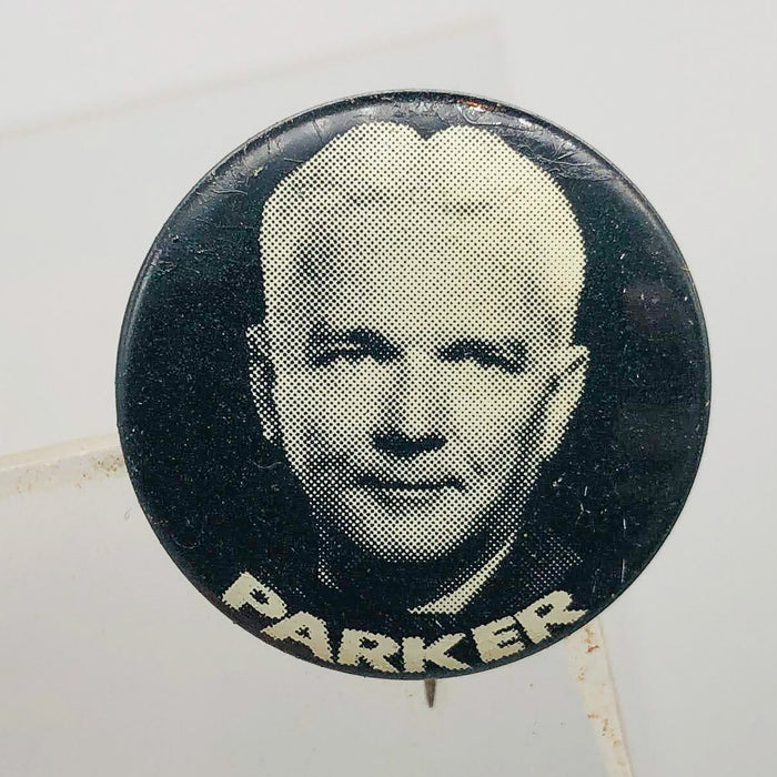 Parker Political Campaign Button Pin .875" Lithographers Union Label Vintage 4