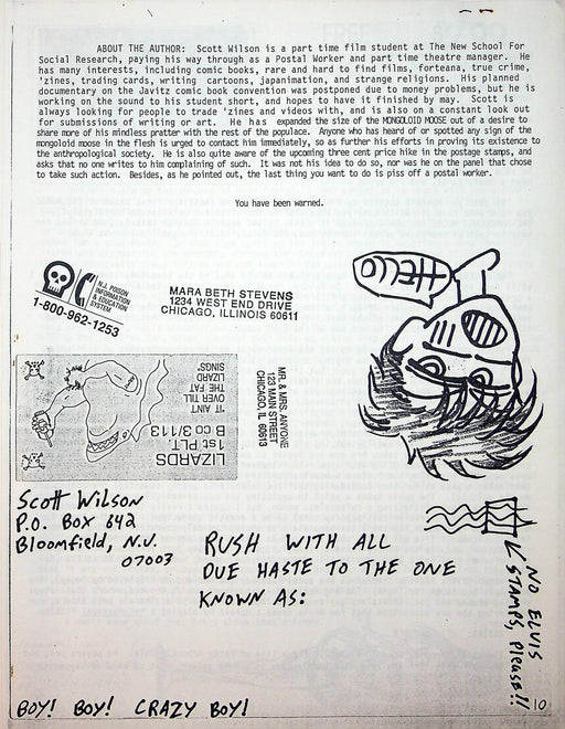 The Mongoloid Moose 1994 Vol 3 # Underground Humor Zine 2