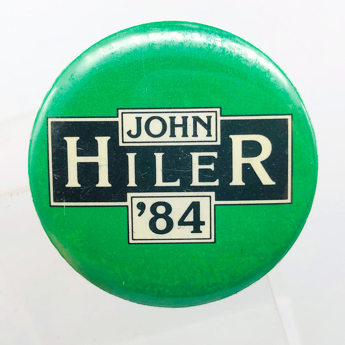 John Hiler 1984 Political Button 1.5" Pinback Campaign US Congress Vintage 1