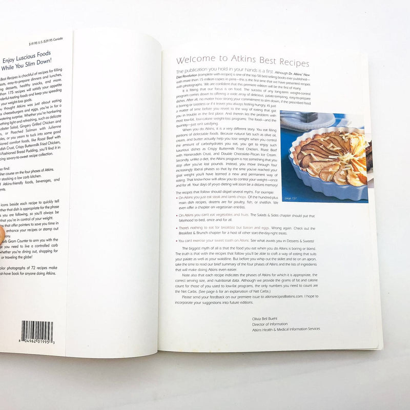 Atkins Best Recipes Paperback 2004 1st Edition Cookbook Recipes Cookery Diet 7