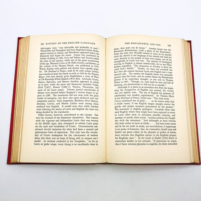 History Of The English Language HC Albert C Baugh 1935 1st Edition No Cover 9