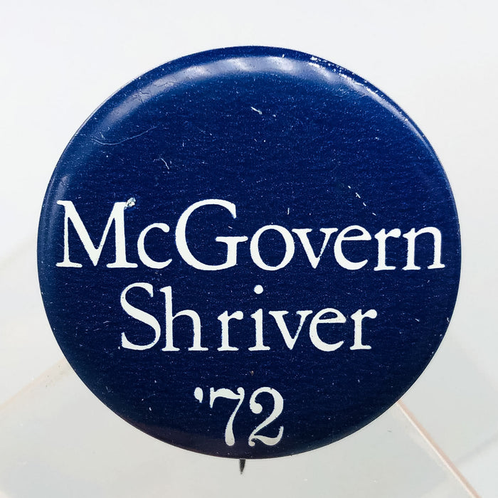 McGovern Shriver Political Button Pin 1.25" Presidential Campaign 1972 Blue 3