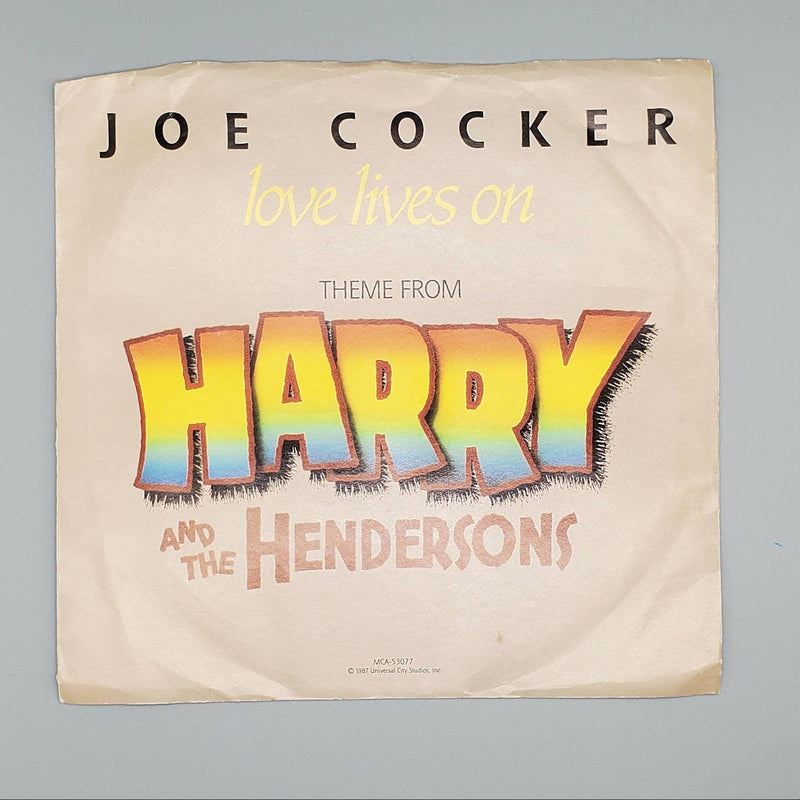 Joe Cocker Love Lives On Single Record MCA Records 1987 MCA-53077 1