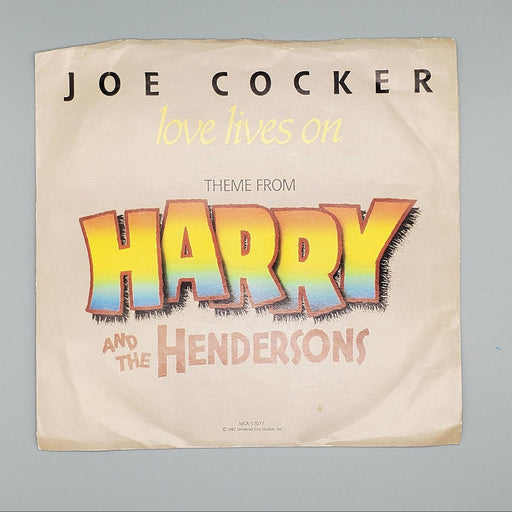 Joe Cocker Love Lives On Single Record MCA Records 1987 MCA-53077 1