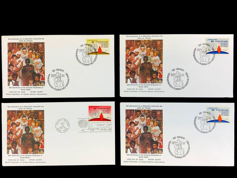 Norman Rockwell Lithograph Print Do Unto Others Human Rights United Nation Stamp 7