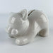 Vintage White Glossy Ceramic Dog Coin Piggy Bank 4