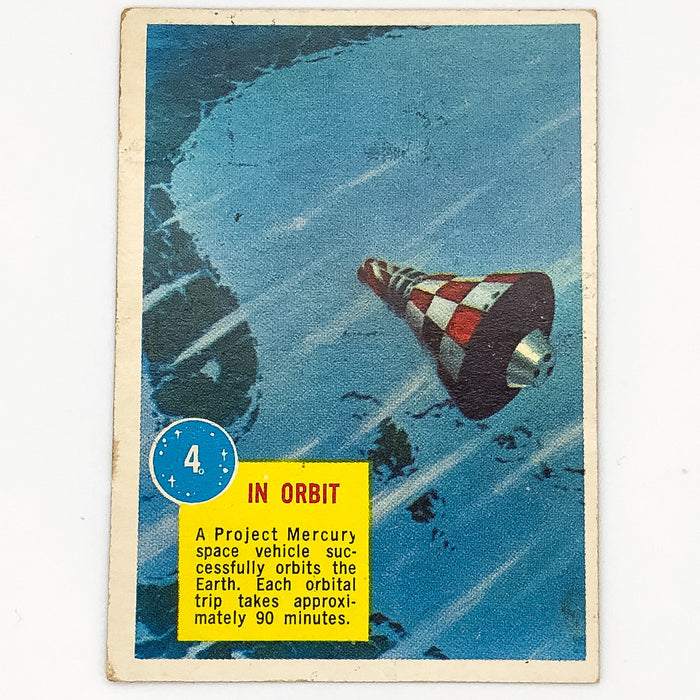 1963 Topps Popsicle Space Cards #4 In Orbit Project Mercury Space Vehicle