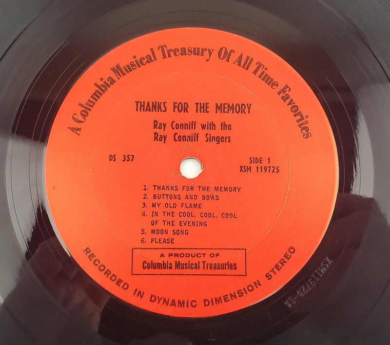 Ray Conniff Thanks For The Memory 33 RPM LP Record Columbia 1968 1