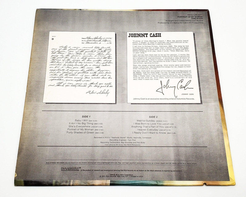 Eddy Arnold Portrait Of My Woman 33 RPM LP Record RCA Victor 1971 LSP 4471 2