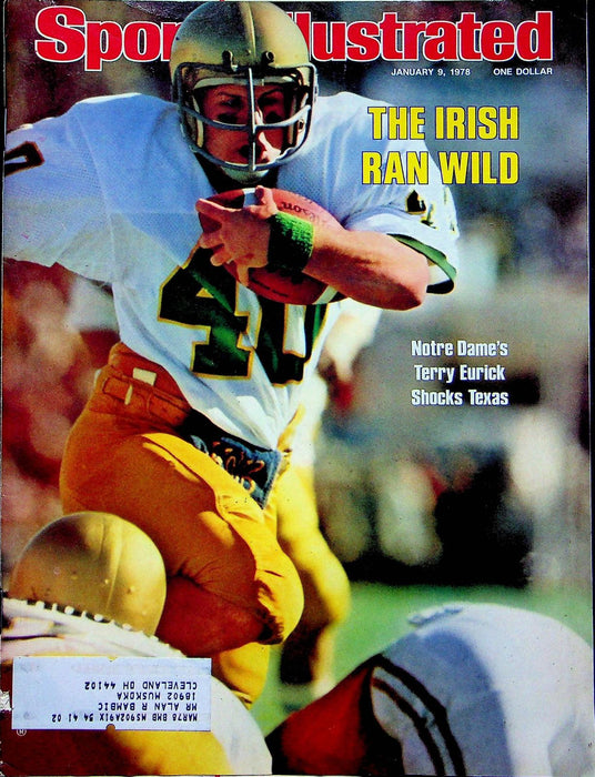 Sports Illustrated Magazine Jan 9 1978 Terry Eurick Notre Dame Football