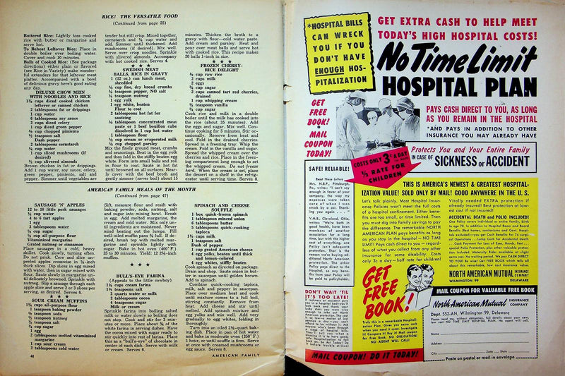 The American Family Magazine May 1952 Curtiss Assorted Fruit Drops Ad Rice Dish 5