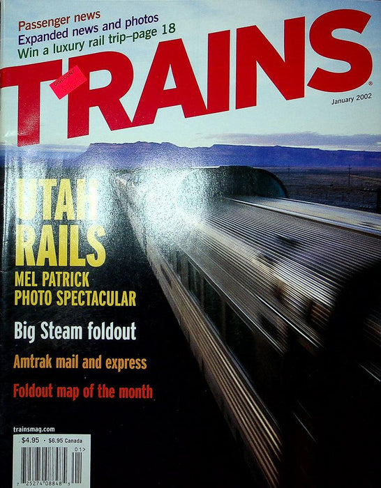 Trains Railroading Magazine January 2002 Vol 62 No 1 Utah Rails, Mel Patrick