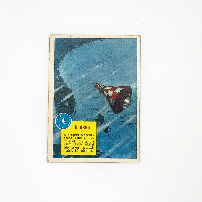 1963 Topps Popsicle Space Cards #4 In Orbit Project Mercury Space Vehicle