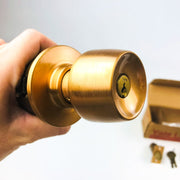 Yale Storeroom Closet Door Knob Lockset BR5305 380AN US10 Satin Bronze New NOS 1