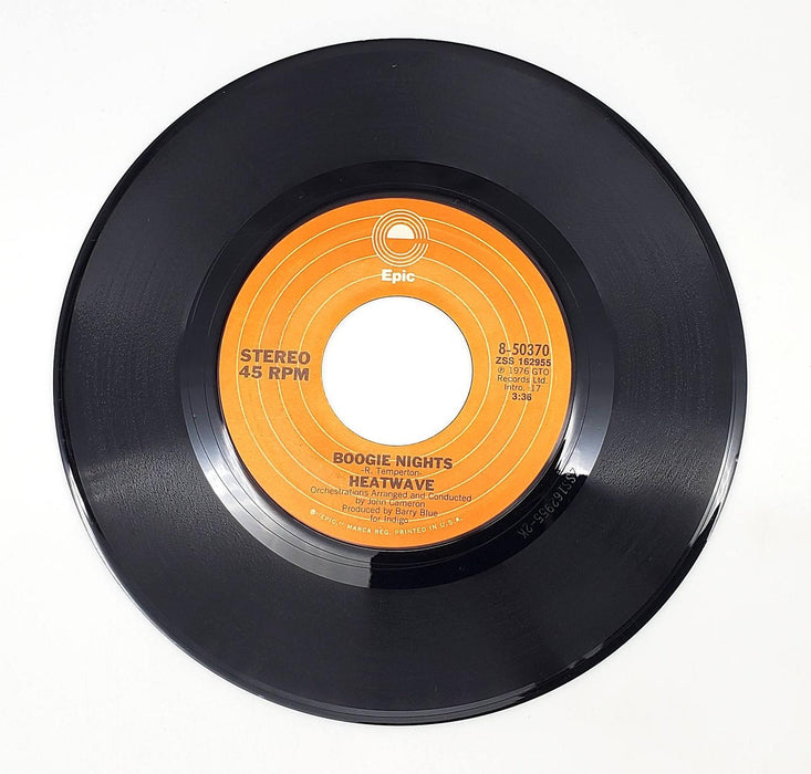 Heatwave Boogie Nights 45 RPM Single Record Epic 1977 8-50370 1