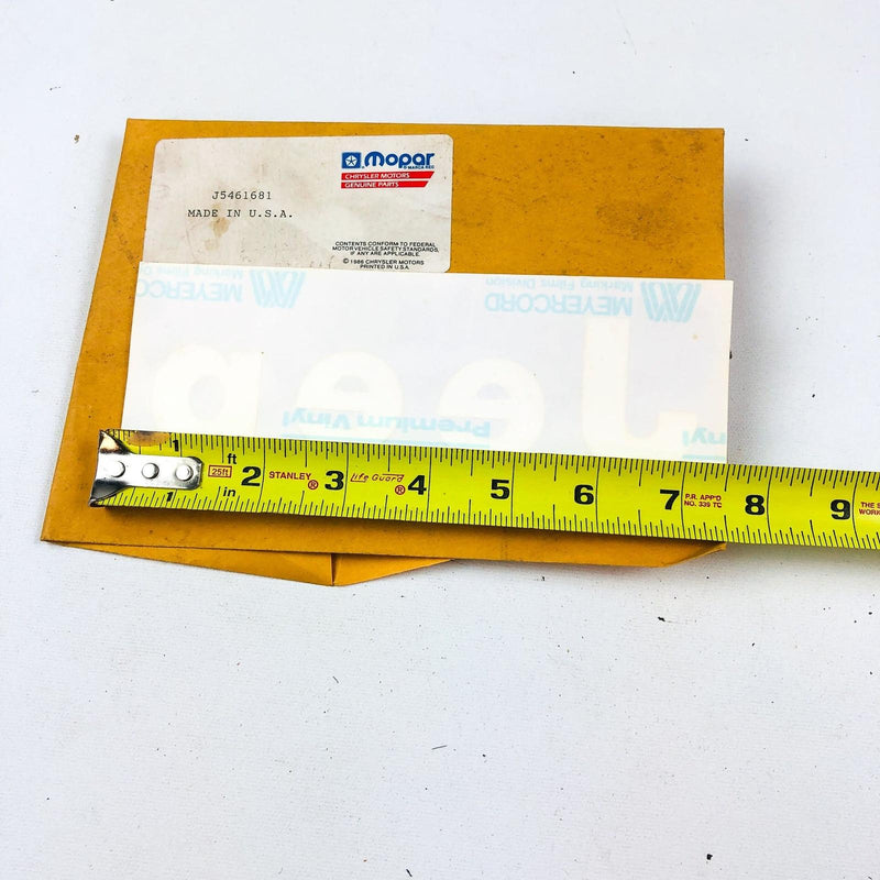 Mopar J5461681 Jeep Decal White for CJ Scrambler 81-86 OEM New Old Stock NOS