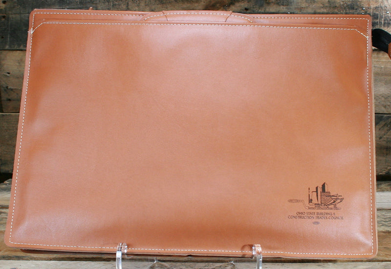 Ohio State Building Construction Trades Blueprint Briefcase Local 809 Brown