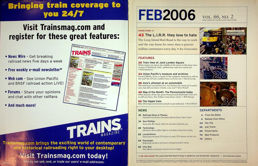 Trains Magazine February 2006 Vol 66 No 2 Commuter King The Long Island Rail