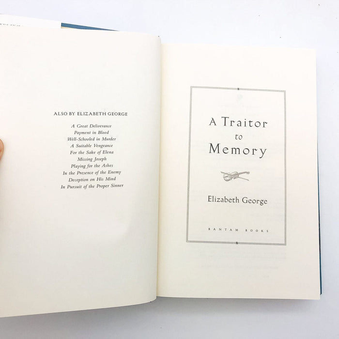 A Traitor To Memory HC Elizabeth George 2001 Hit And Run Murder 1st Edition 7