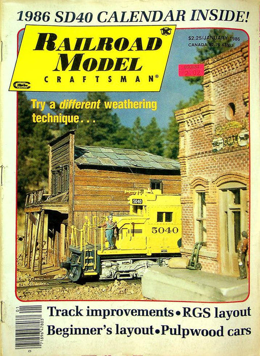 Railroad Model Craftsman Magazine January 1986 Vol 54 No 8 Track Improvements