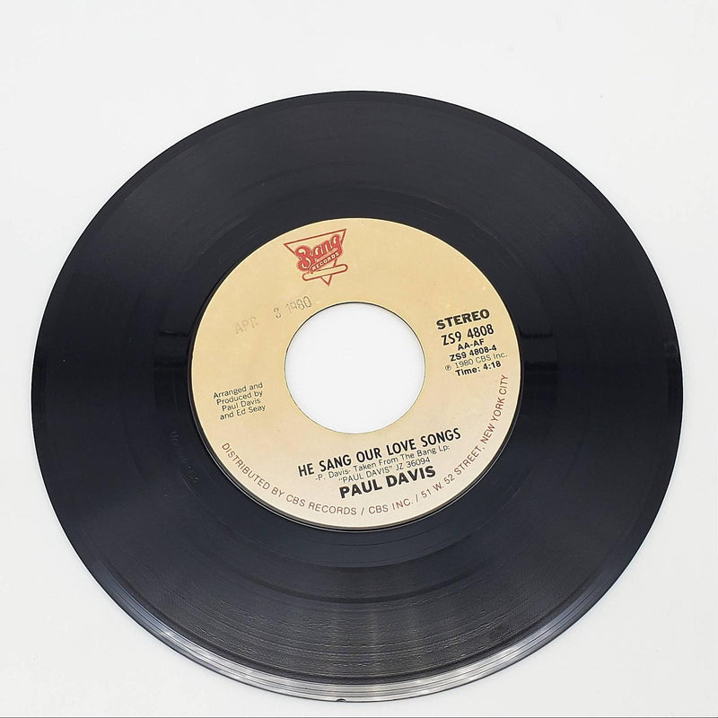 Paul Davis Do Right Single Record Bang Records 1980 ZS9 4808 2