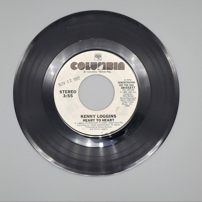 Kenny Loggins Heart To Heart Single Record Columbia 1982 38-03377 PROMO 2
