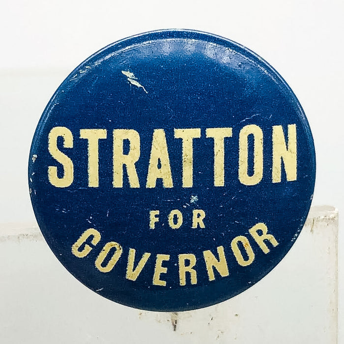 Stratton For Governor Button Pinback .75" Illinois Campaign Green Duck Co 12